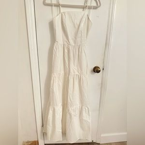 White Tie Back Maxi Dress